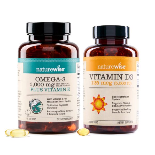 NatureWise omega 3 suplemento botella 60 cápsulas