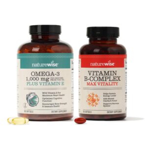Botella NatureWise Omega 3 1000 mg 180 cápsulas