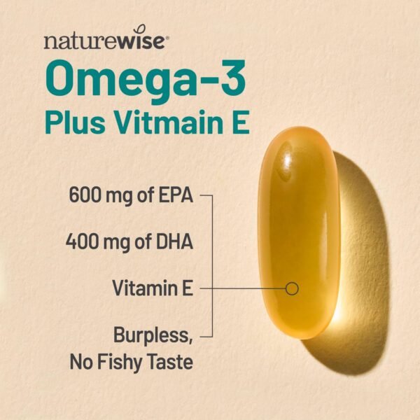 Frasco y etiqueta de Omega-3