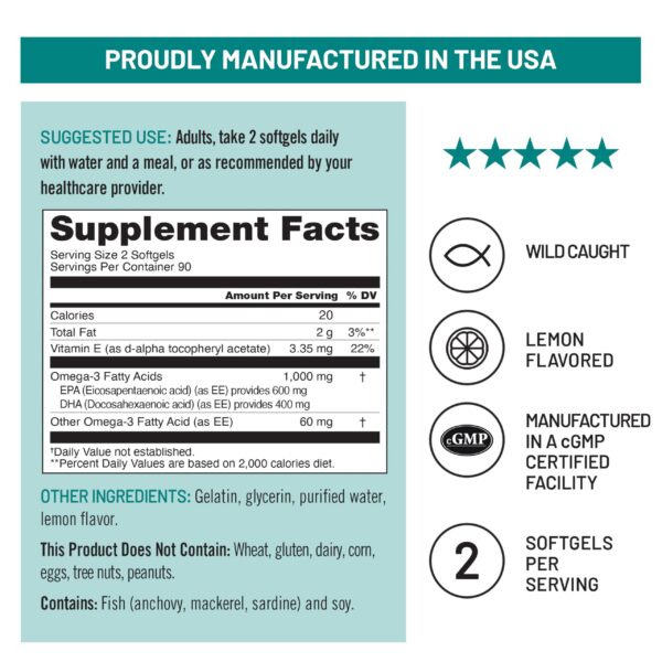 Frascos de Omega-3 sin gluten