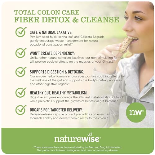 NatureWise Total Colon Care apoyo digestivo y Omega 3