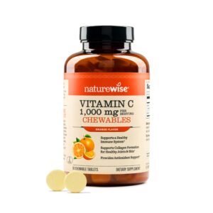 NatureWise vitamina c 1000mg comprimidos masticables sabor naranja