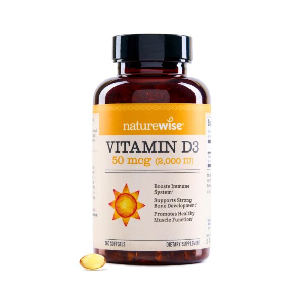 NatureWise vitamina d3 2000iu suplemento en botella