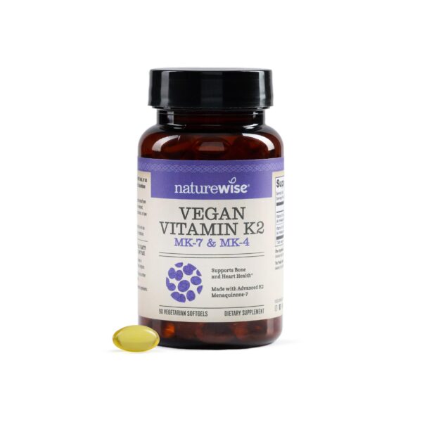 NatureWise Vitamina K2 MK-7 y MK-4 90 cápsulas blandas veganas