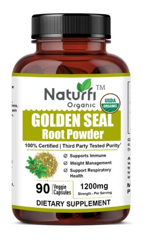 Frente de Naturfi Organic Goldenseal cápsulas
