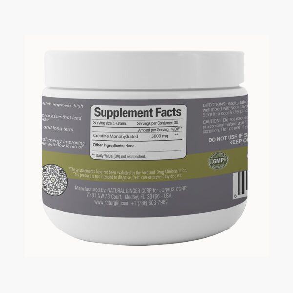 Version 1.0.0 Frasco NATURGIN creatina monohidratada