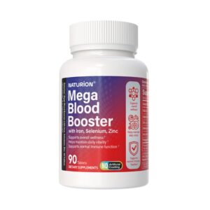 Frente del envase NATURION Mega Blood Booster