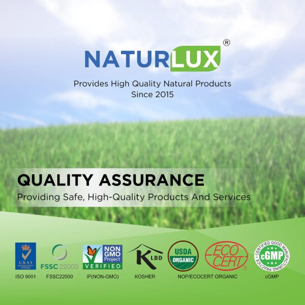 Frasco Naturlux con etiqueta