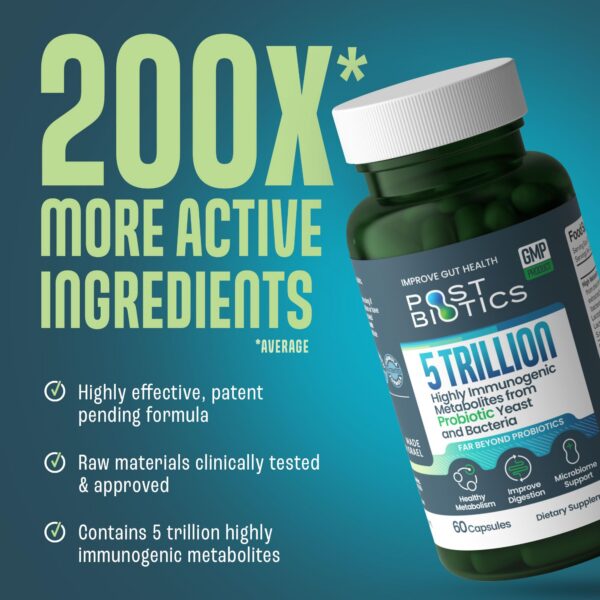 Etiqueta frontal suplemento postbióticos NAVEH PHARMA