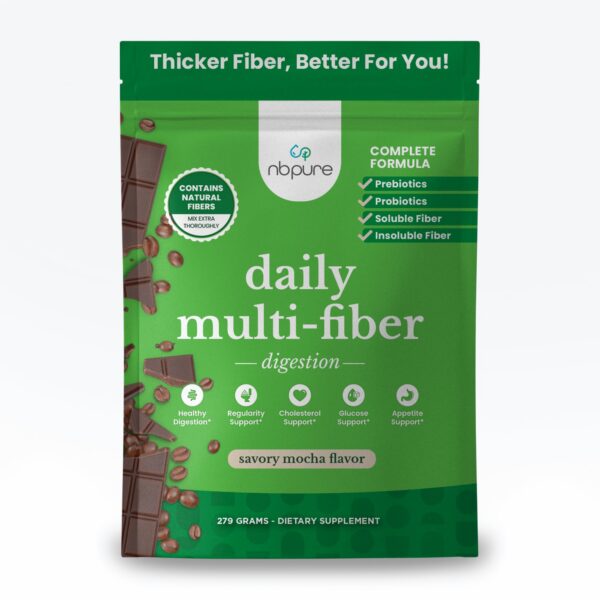 nbpure polvo fibra diaria salud digestiva sabor mocha