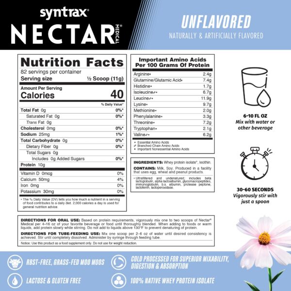 Version 1.0.0 Etiqueta y detalle de Nectar Medical