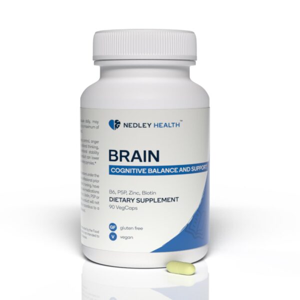 Frasco Nedley Health Brain con cápsulas vegetales