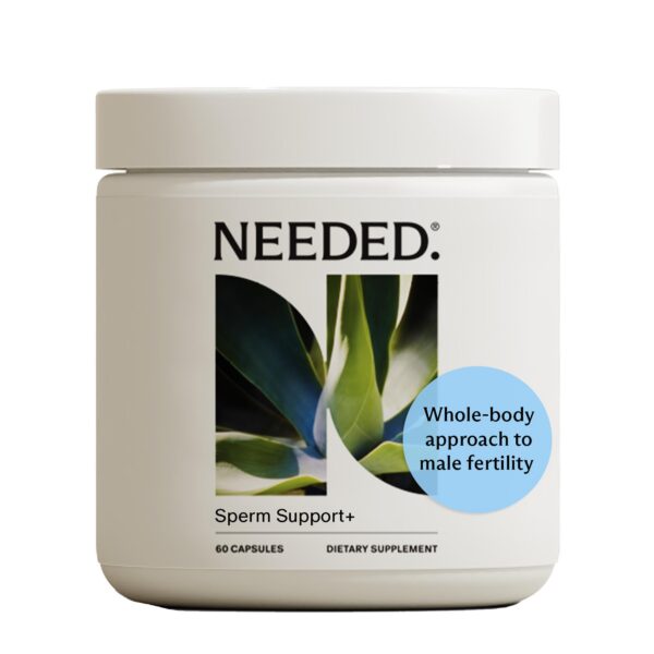 Frente del frasco Needed Suplementos para hombres