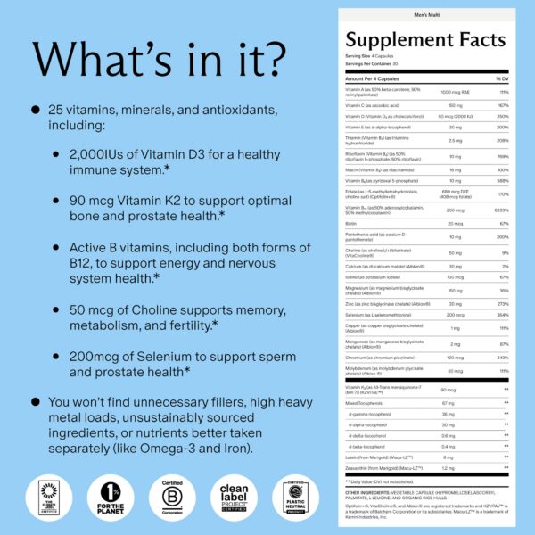 Version 1.0.0 Frasco de Needed Multivitamin para hombres
