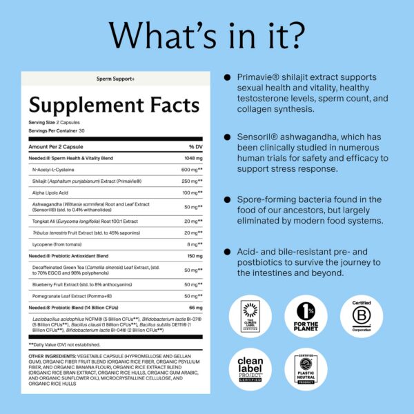 Etiqueta con extracto de Shilajit