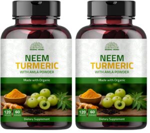 Version 1.0.0 Cápsulas Neem Turmeric con Amla y Pimienta Negra - frontal