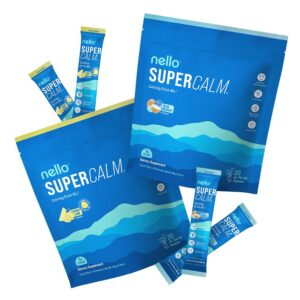Nello Supercalm mezcla bebida limón lima y coco azul en sobres