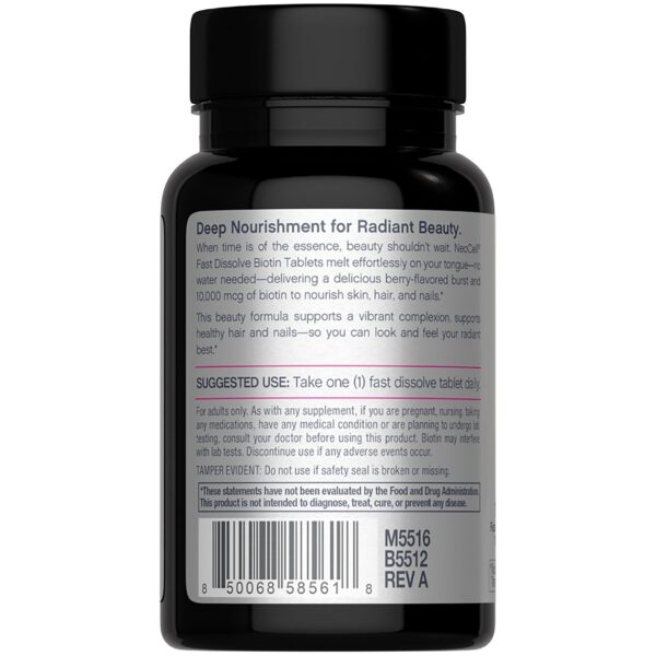 Tabletas de disolución rápida de biotina sabor baya