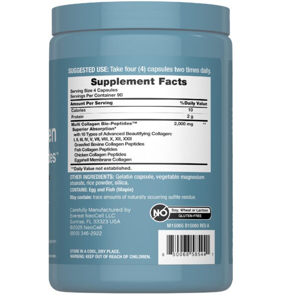 Etiqueta de producto NeoCell en frasco