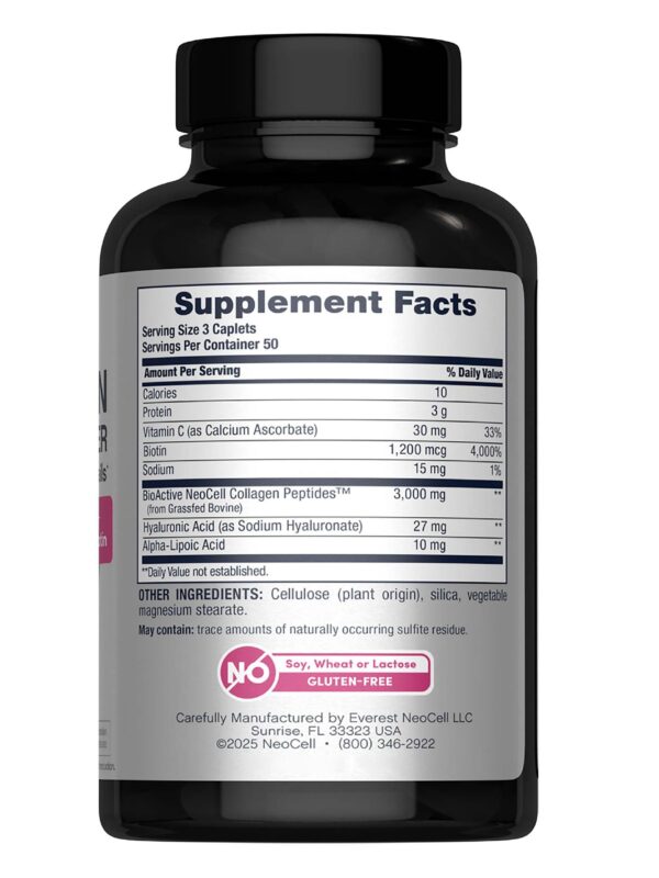 Detalle de tabletas de colageno