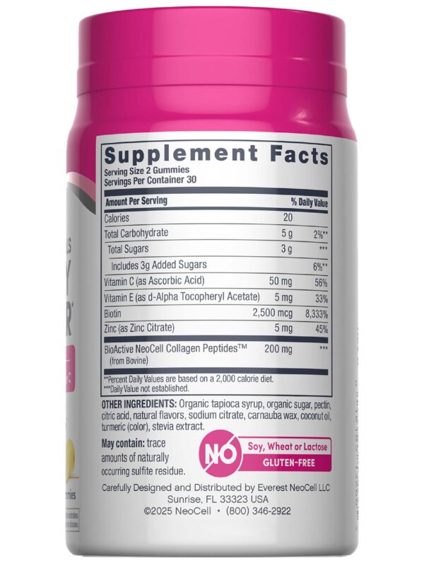 Etiqueta frontal de NeoCell Hair Skin Nails Beauty Builder