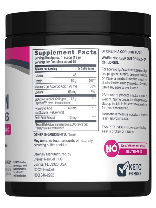 Etiqueta de NeoCell Collagen Plus