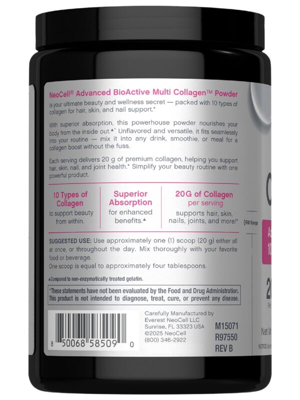 Frasco con porciones de 20 g por porción