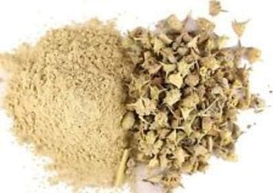 Polvo de gokshura en frasco de cristal