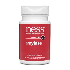 Frasco Ness Enzymes Amilasa #3 90 cápsulas