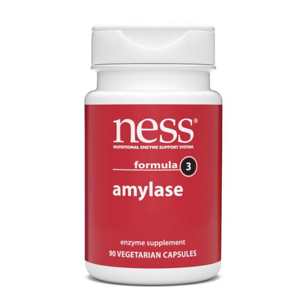 Frasco Ness Enzymes Amilasa #3 90 cápsulas