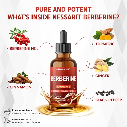 Etiqueta frontal gotas Nessarit Berberina y jengibre