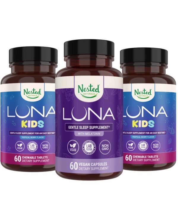 Nested Naturals Luna Kids suplemento para dormir 60 tabletas masticables
