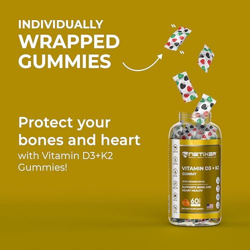 Gummies nETiXER vitamina D3 y K2 sin gelatina