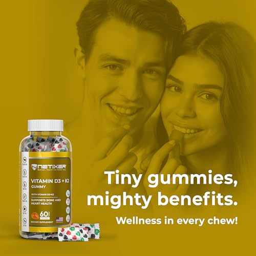 Version 1.0.0 Gummies de vitamina D3 y K2 en tarro nETiXER