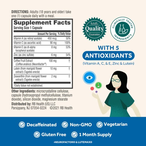 Version 1.0.0 Frasco NEURIVA Brain + Eye sobre fondo blanco