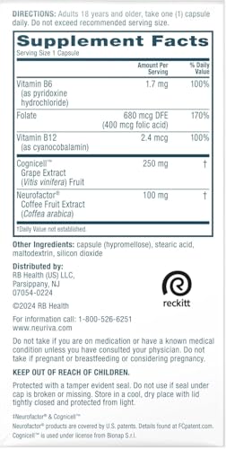 Ingredientes únicos Cognicell y Neurofactor en Neuriva Memory 3D