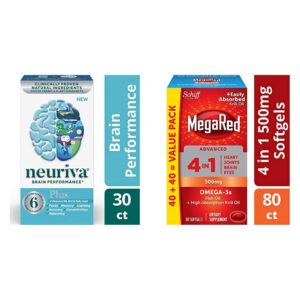 Frente de NEURIVA Plus con Omega-3 y Krill Oil