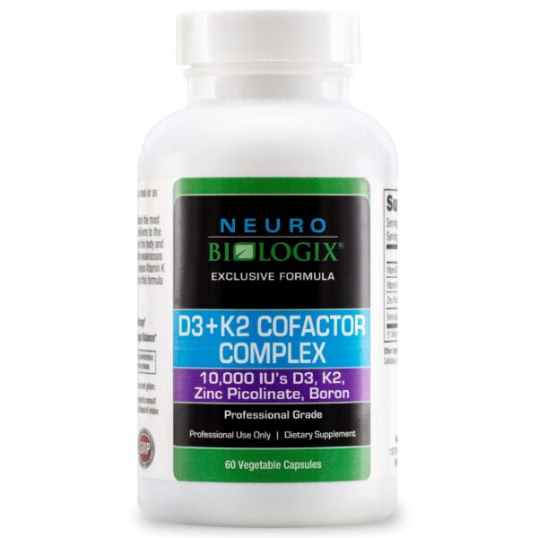 Neuro biologix D3+K2 frasco suplemento 60 cápsulas