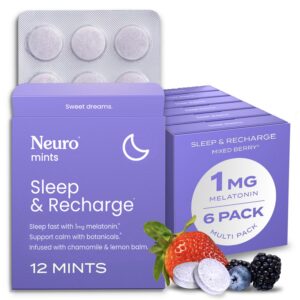 Version 1.0.0 Paquete Neuro Melatonina 1 mg pastillas para dormir sabor mora mixta