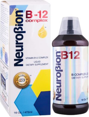 Frente de frasco Neurobion B12 líquido cítrico 16 oz