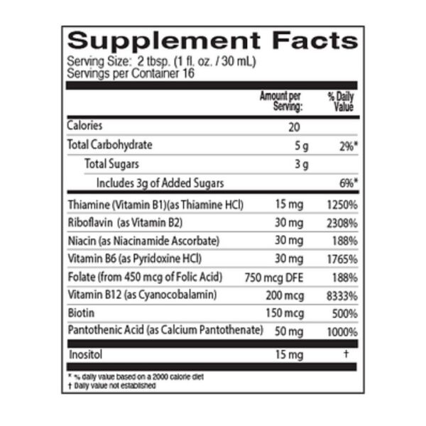 Etiqueta frontal Neurobion B12 líquido cítrico
