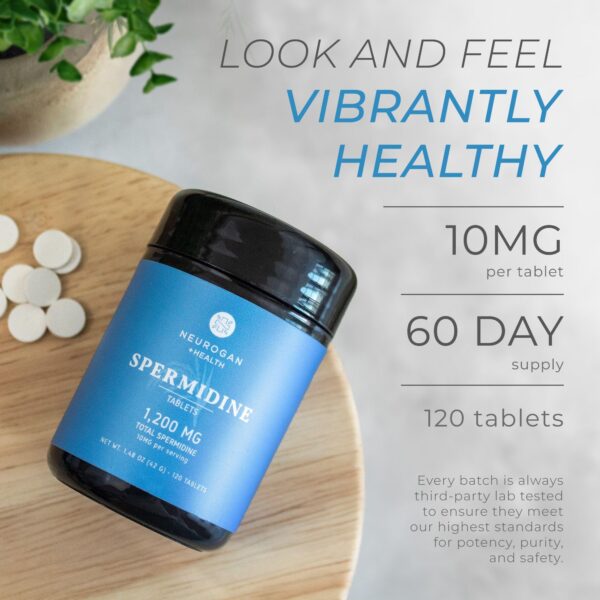 Version 1.0.0 Neurogan Spermidine bottle label close-up