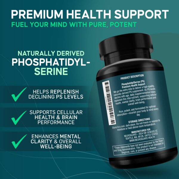 Etiqueta frontal NeuroGuard fosfatidilserina