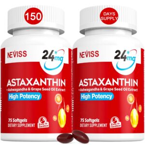 Frasco frontal de NEVISS Astaxantina 24 mg