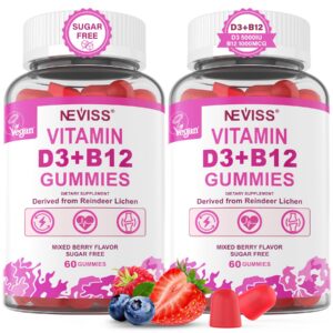 Version 1.0.0 NEVISS gomitas veganas de D3 y B12 frente