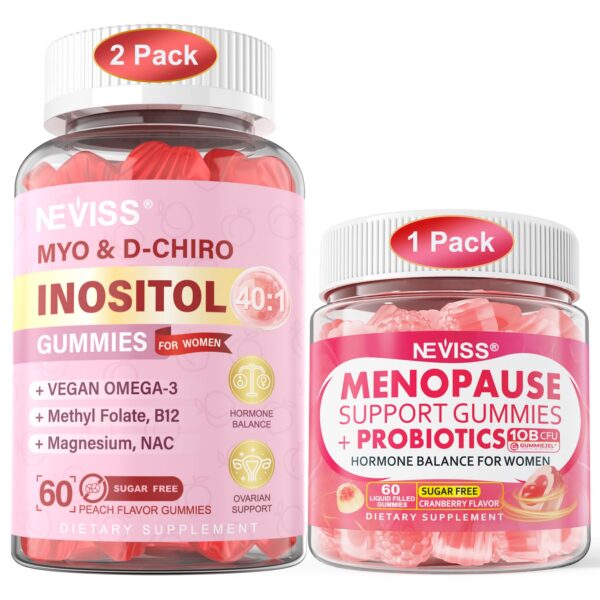 Gomitas NEVISS con inositol frente etiqueta