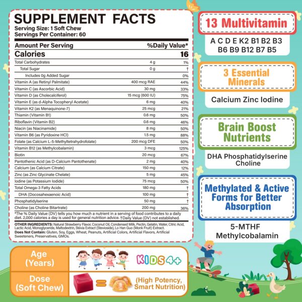 Etiqueta con lista de nutrientes