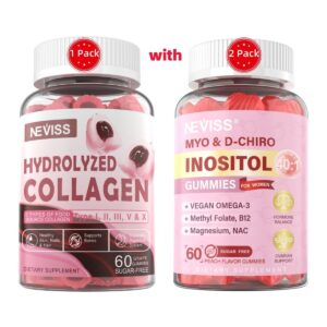 Frente de envase NEVISS gomitas Myo-Inositol y D-Chiro-Inositol