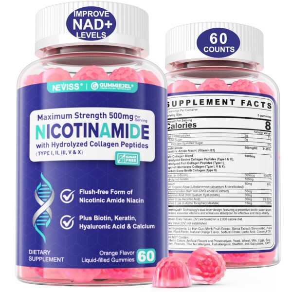Frente de NEVISS Nicotinamida Gummies