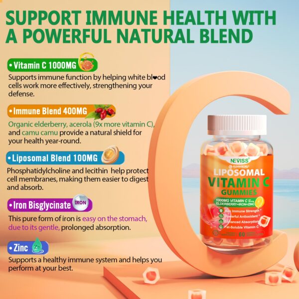 Etiqueta frontal NEVISS Vitamina C liposomales